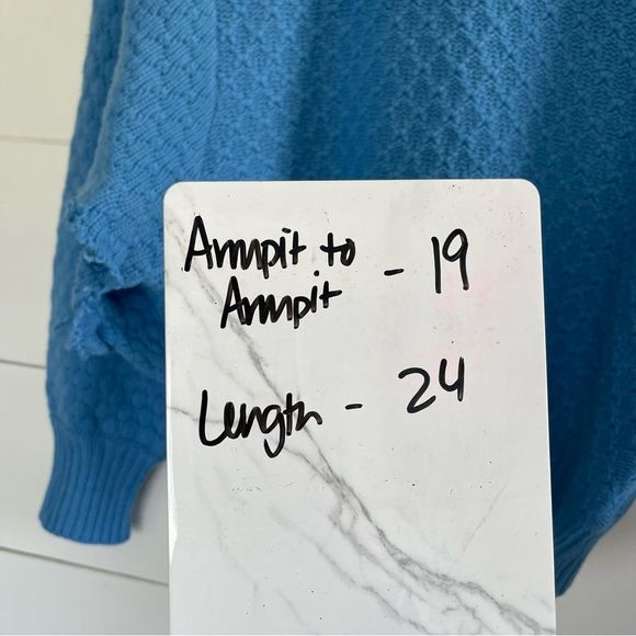 Current Elliott The Juniper Sky Blue Wool Sweater - Picture 7 of 7